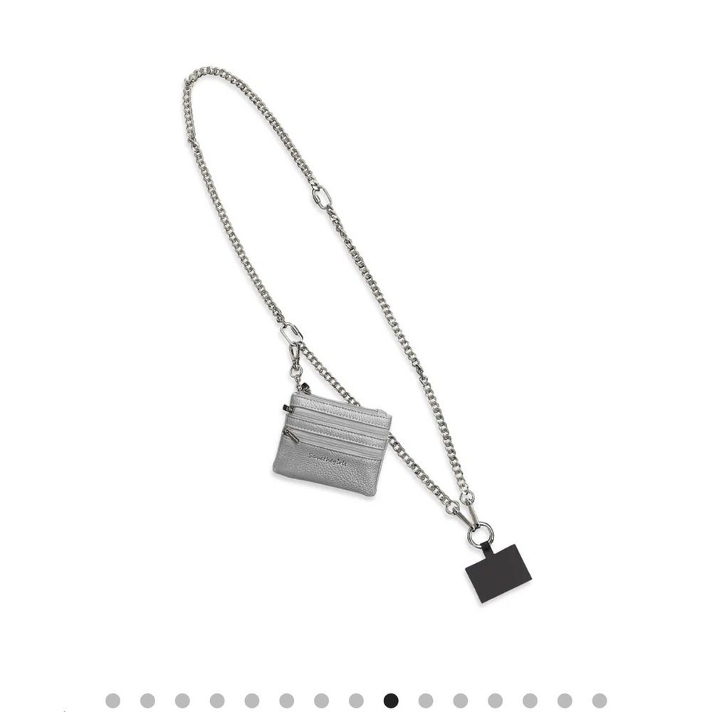 Save the Girls Phone Crossbody with Zippered Pouch - Silver
New without tags